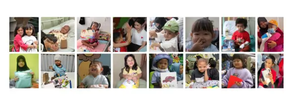 Kolase foto anak-anak pejuang kanker