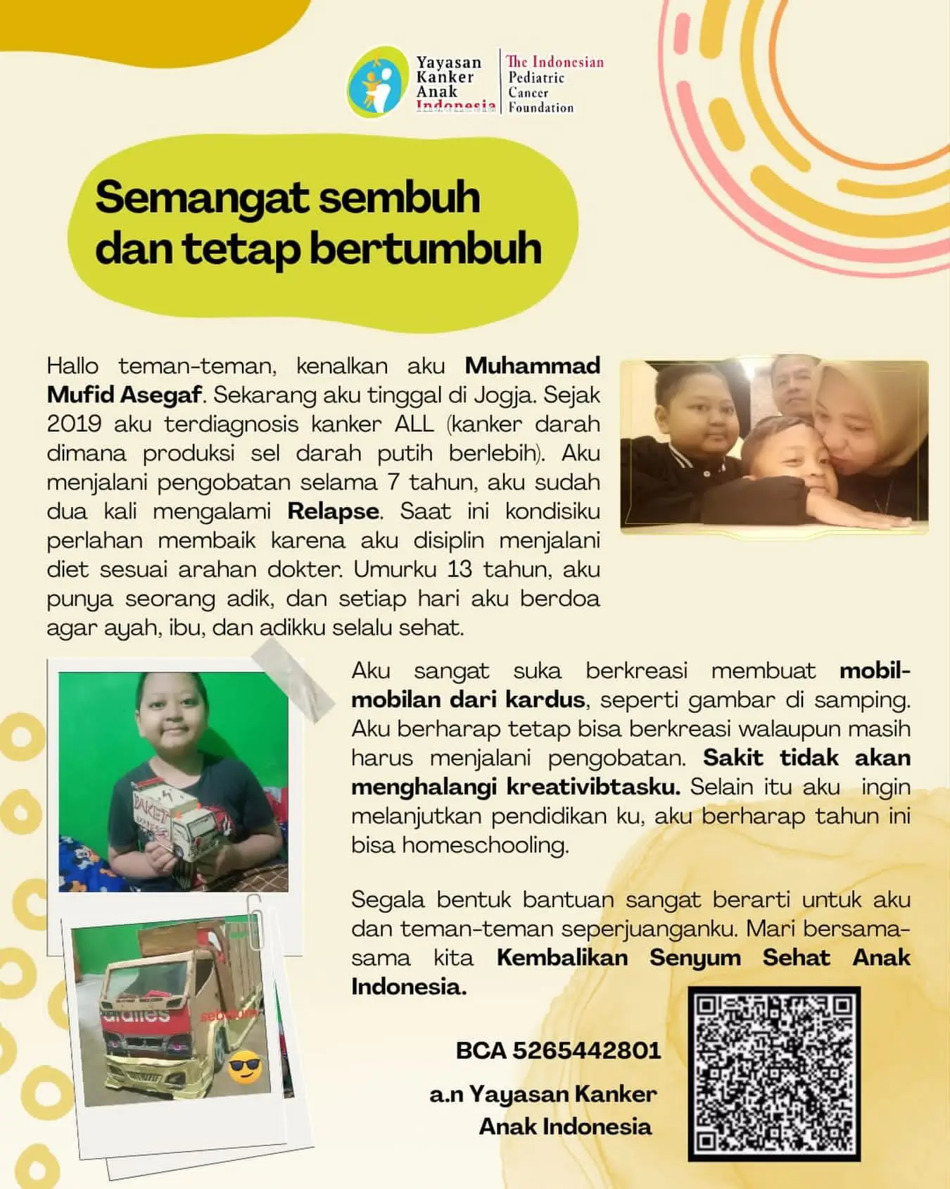 Semangat sembuh dan tetap bertumbuh